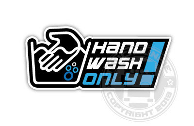 HAND WASH ONLY STIKCER VRACHTWAGEN