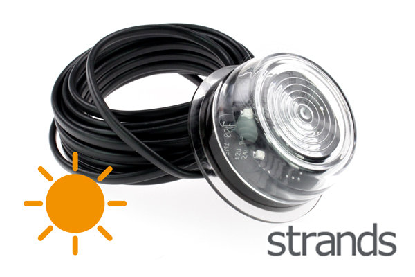 STRANDS - LAMPADA INDICATORE LATERALE A LED VIKING - ARANCIO *VETRO TRASPARENTE*