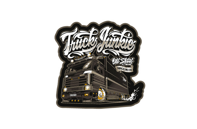 TJ OLDSKOOL TRUCKING CO. - ADESIVO A STAMPA COMPLETA