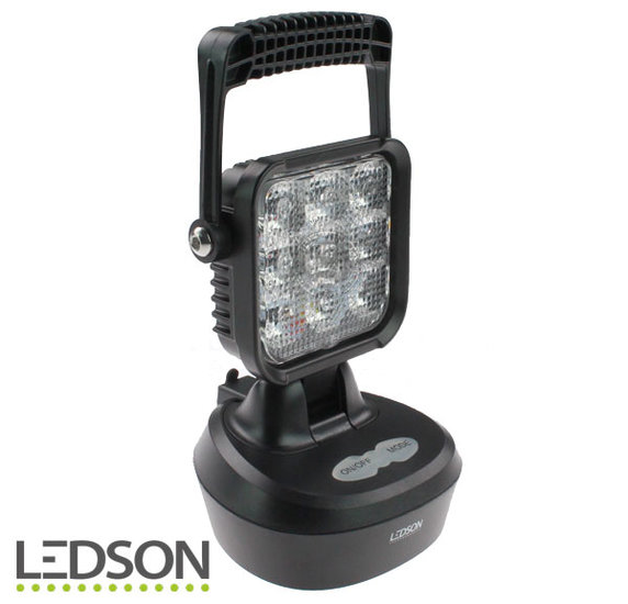 LEDSON - FARO DA LAVORO PORTATILE CON FUNZIONE FLASH 18 W (ricaricabile)