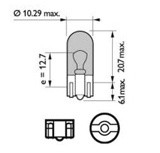 LED ROSSO 1 diodo 24V W5W