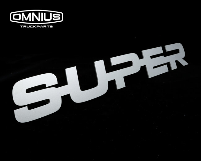 SUPER 2.0 EMBLEM - ACCIAIO INOSSIDABILE *BLASTIFICATO CON PERLINE DI VETRO*