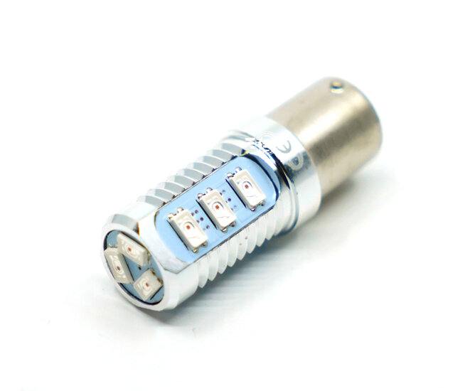 LEDSON - P21W / BA15S - 12SMD LED - 10-40V - ARANCIA