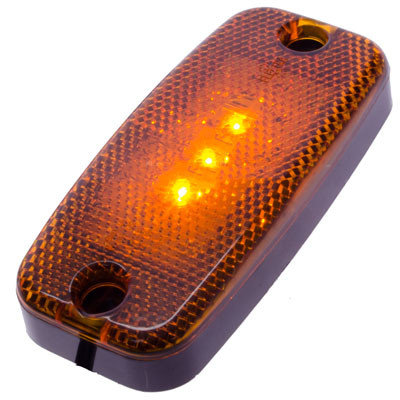 FEU DE MARQUE LAT&Eacute;RAL 3 LED - ORANGE 9~36V