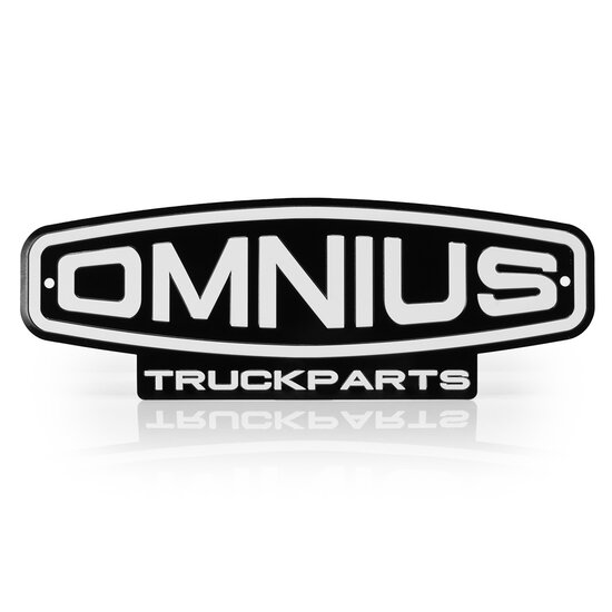 OMNIUS EMBOSSED ALUMINIUM EMBLEM 35X12,5CM