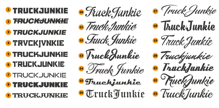 Sticker fonts