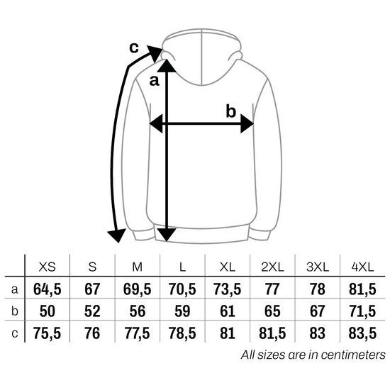 hoodie sizes