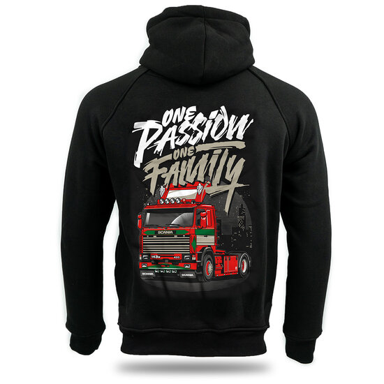 HOODIE - TRUCKJUNKIE ONE PASSION ONE FAMILY - GRAFFITY - AUTOCARRO