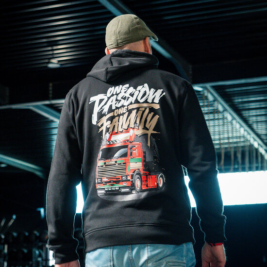 HOODIE - TRUCKJUNKIE ONE PASSION ONE FAMILY - GRAFFITY - AUTOCARRO