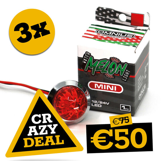 CRAZY DEAL - OMNIUS - LAMPADA DA INTERNO MINI ANGURIA - ROSSO