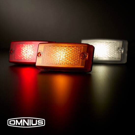 OMNIUS LUCE DI INSERZIONE LATERALE A LED - LED ROSSO / LENTE ROSSA