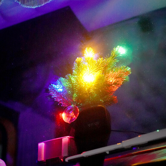 MINI ALBERO DI NATALE ALLRIDE CON LED E ZOCCOLO