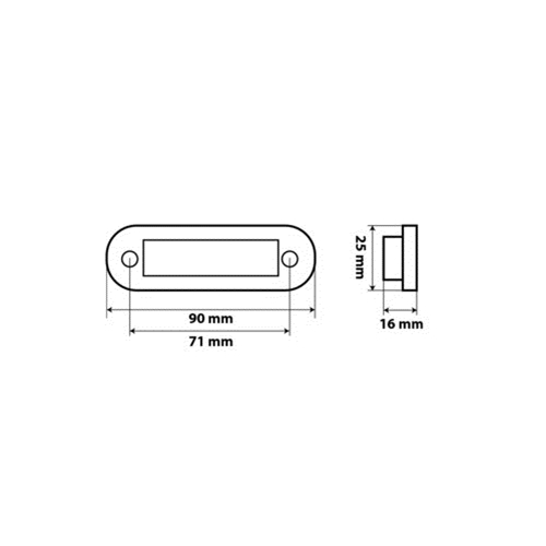 ROSSO - C2-98 LUCI LATERALI A LED 12-24V