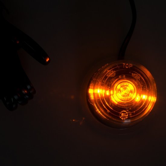 - ARANCIO !!- *E-MARK* INDICATORE LATERALE A LED - VETRO TRASPARENTE - GYLLE