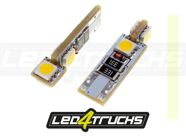 BIANCO CALDO - 4xSMD LED 24V - W3W / W5W