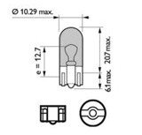 LED ROSSO 1 diodo 24V W5W