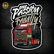 ONE PASSION ONE FAMILY RETRO - FULL PRINT ADESIVO