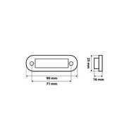 ROSSO - C2-98 LUCI LATERALI A LED 12-24V