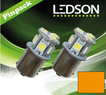 5W led BA15S ORANJE RONDOM led