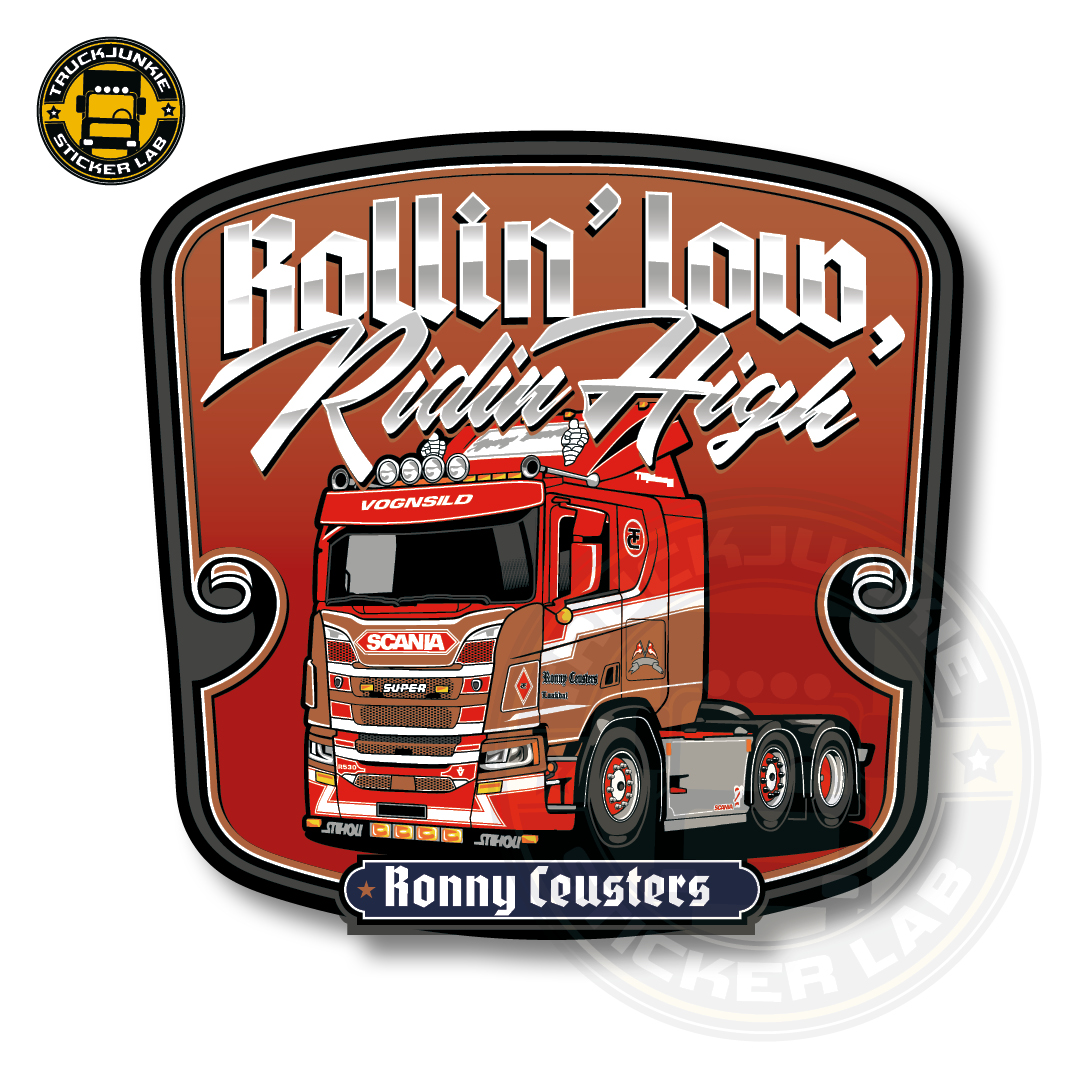 ROLLIN' LOW RONNY CEUSTERS - FULL PRINT ADESIVO