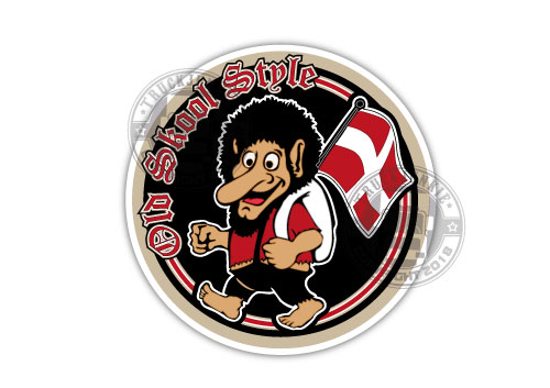 STILE OLD SKOOL - DK TROLL - ADESIVO A STAMPA COMPLETA