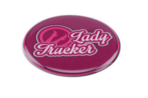 LADY TRUCKER DOMING STICKER